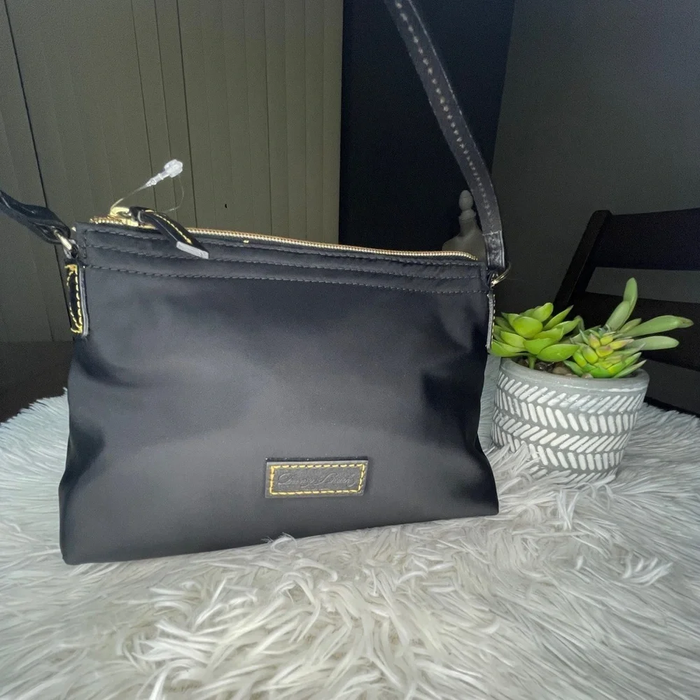 Dooney & Bourke Nylon Leather Trim Shoulder Bag - Picture 3 of 13